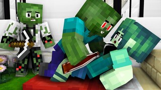 Monster School: Zombie girl sad life Bad Father Sad Story - Minecraft Animation