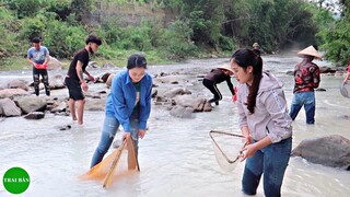LẦN ĐẦU XEM EM GÁI MƯỜNG BẮT CÁ SUỐI VỀ LÀM GỎI CÁ NHẢY GIRL GETTING FISH