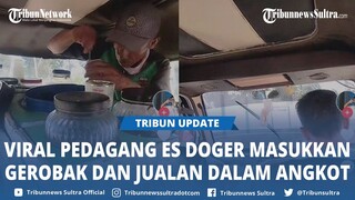 Cara Masukan Gerobak Dsiorot, Aksi Pedagang Es Doger di Garut Jualan di Dalam Angkot Curi Perhatian