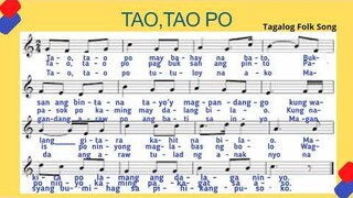 Tao, Tao Po Tagalog Folk Song ( 2/4 )