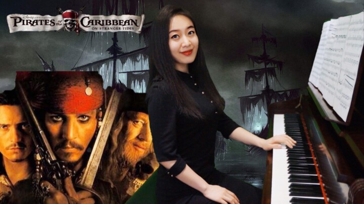 "Pirates of the Caribbean" was covered by a woman with piano