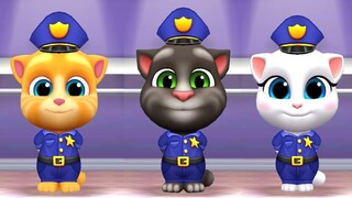 My Talking Tom Friends (by Outfit7) Gameplay Walkthrough - Part 1 - Police Uniform (iOS, Android)