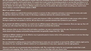 How To Make An Affiliate Website
