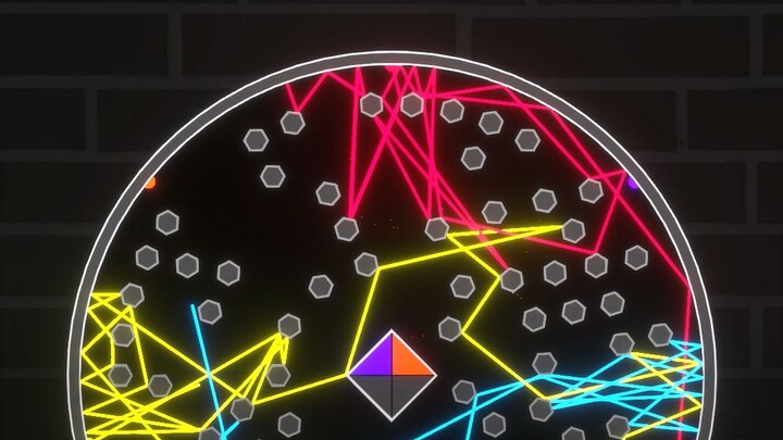 في كل جولة، تُقصَى الأشعة التي لم تتمكن من انتزاع مكان.