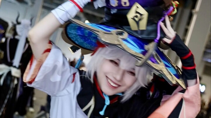 How lamentable—the hat is drifting away!