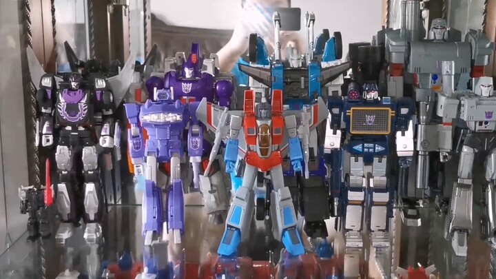 A senior student's Transformers model collection. Three and a half years into it. A huge collection.