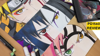 วาด Naruto/Jiraiya, Sasuke/Orochimaru, Sakura/Tsunade + Gaomon - Anime Drawing