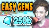 Pet Simulator X - Easy 250 Billion Gems | Roblox Tagalog