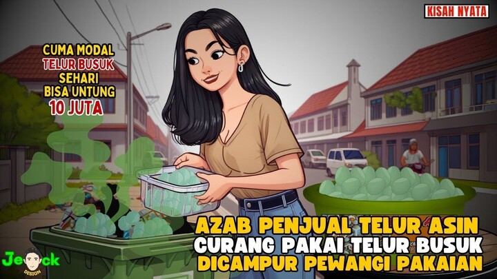 AZAB PENJUAL TELUR ASIN CURANG PAKAI TELUR BUSUK DICAMPUR PEWARNA PAKAIAN  S