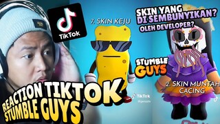 REACTION TIKTOK STUMBLE GUYS! ADA 7 SKIN YANG DISEMBUNYIKAN DEVELOPER? 😱😱 #awreact