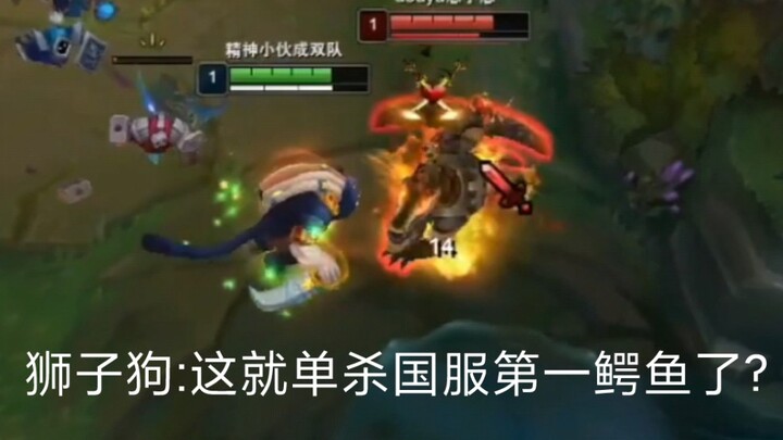 كلب الليون: هل هذا يعني أنني هزمت بطل الصين في التمساح وحدي؟