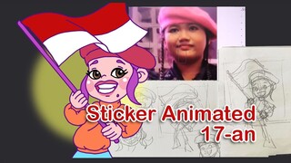 sticker animated 17-an | animasi 2D | tutorial animasi