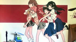 妈见打！我居然在卧室墙上画了超电磁炮