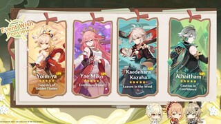 OFFICIAL 3.7 RERUN banners With Kaveh Hangout - Genshin Impact