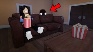 NUNCA veas PELÍCULAS de TERROR  las 3AM  en roblox 💀 | paolazgames