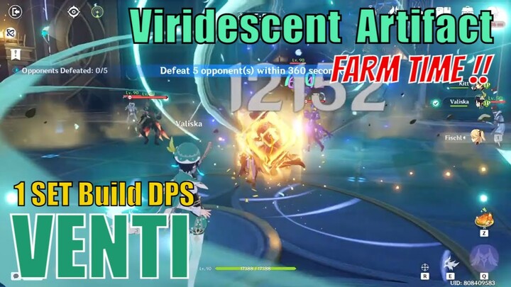 Venti Viridescent Hunt Artifact Genshin Impact