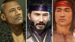 MK11 - Celebrities Skins (Keanu Reeves, The Rock, Bruce Lee, Bruce Campbell, Vandamme) [DeepFake]