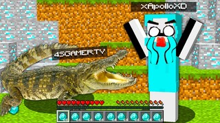แกล้งน้อง!! แปลงร่างเป็นจระเข้สุดโหด.. ไล่งับกลางเมือง5555 🐊 (Minecraft)