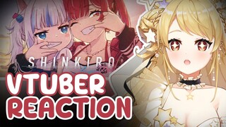 Pertama Kali Reaction 【 original anime MV】SHINKIRO  Marine x Gura - VTUBER REACT