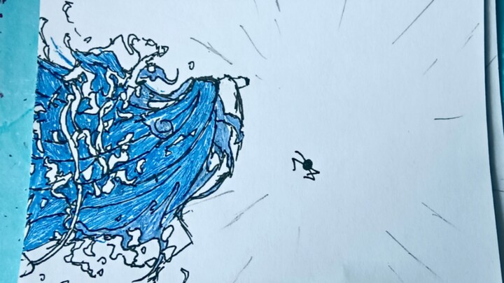 Use stick figures to demonstrate all the epic fight scenes from the Demon Slayer: Infinity Castle mo