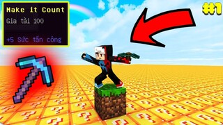 MINECRAFT SINH TỒN TRONG THẾ GIỚI LUCKY BLOCK #1 ** CÚP GIA TÀI LV 100 NHƯNG CÙI BẮP ???