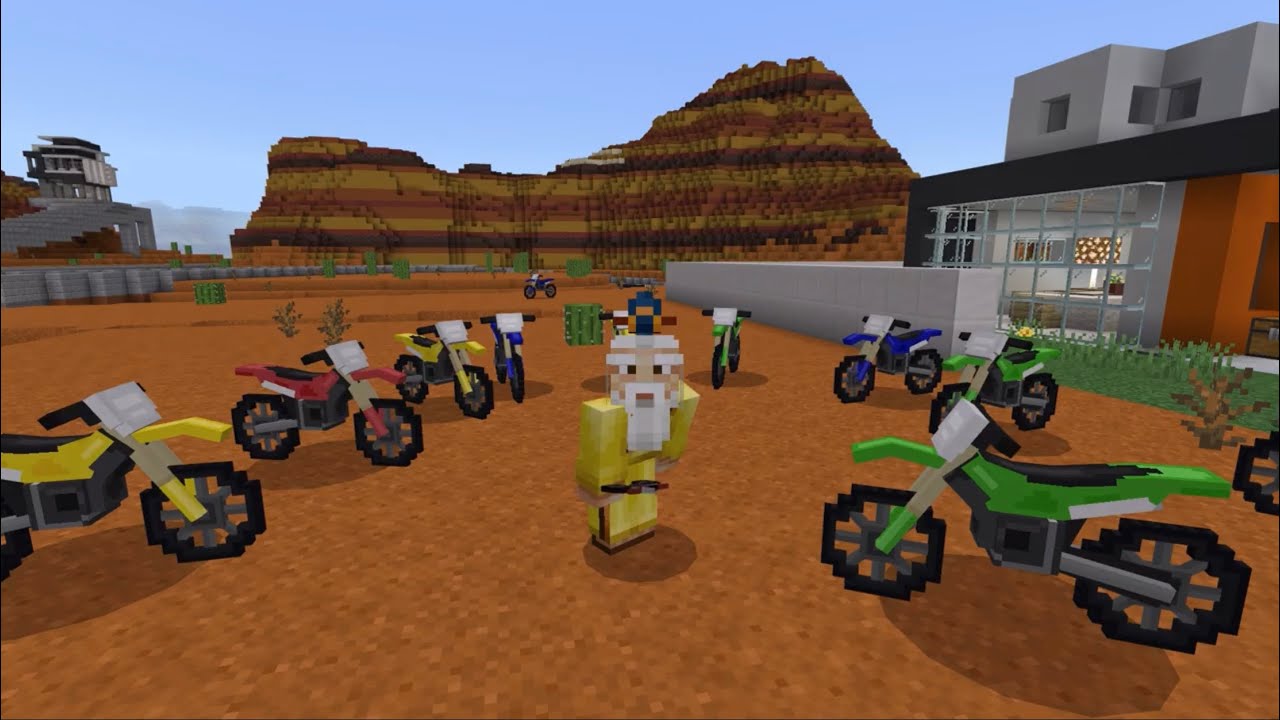 Minecraft Adding Dirt Bikes To Minecraft Dirt Bike World By Pickaxe Studios Bilibili