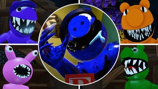 All Morphs + *NEW* Nightmare Blue Piggy Badge Jumpscares Rainbow Friends Chapter 2 Roblox Fanmade
