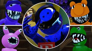 All Morphs + *NEW* Nightmare Blue Piggy Badge Jumpscares Rainbow Friends Chapter 2 Roblox Fanmade