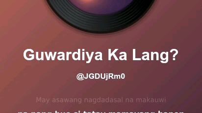 music video guwardiya ka lang