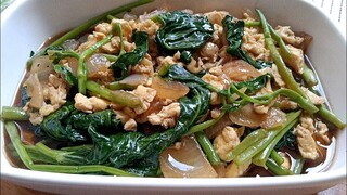 40 PESOS SUPER BUDGET TIPID ULAM EGG KANGKONG! MURANG ULAM RECIPE!