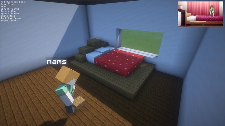 HORIMIYA| Hori - san ROOM in Minecraft tutorial video.