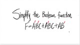 logic: Simplify the Boolean function F=AB+BC+B'C