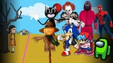Squid game this pose 18 Among Us  FNF Halloween Pumkin Scarecrow  Spider Man Sonic Pennywise Piggy