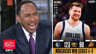 Stephen A. "Impressed" by Luka Doncic dazzles in Mavericks' 123-90 blowout win over Suns in Game 7