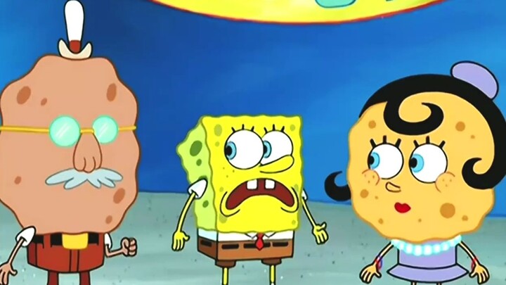 SpongeBob's family is so weird, he is the only one with a cube head!