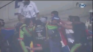 Tony Stewart gets frustrated at Joey Logano