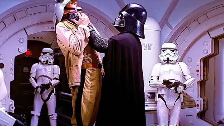 星战历史上达斯维达的首次原力锁喉！