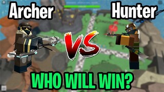 10 Archer vs 10 Hunter WHO DO YOU THINK WILL WIN? | Tower Defense Simulator | ROBLOX