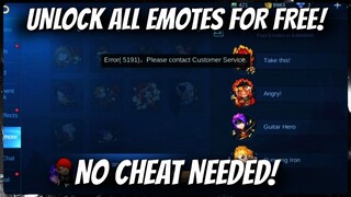 UNLOCK ALL EMOTES IN MOBILE LEGENDS(VISIBLE TO ALL)