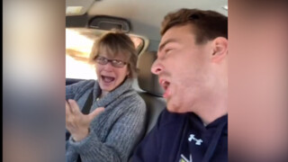 Suddenly showing off my singing skills in front of my mother
