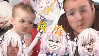 【真白花音】白菜看逆天亲子特效换脸