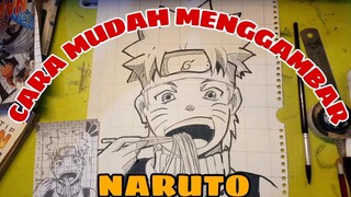 cara mudah menggambar anime Naruto