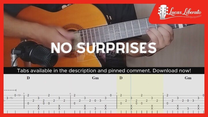 No Surprises - Radiohead | Fingerstyle Guitar | Free Tabs + Chords