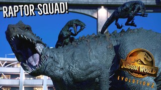 Blue, Charlie, Delta & Echo vs. INDOMINUS REX - Jurassic World Evolution [4K]