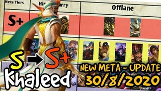 Meta Tier List as of 30/08/2020 - Khaleed, Pharsa S+ | Mobile Legends Bang Bang