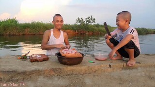 Kê Gà Nướng Ngói - Món Ăn Siêu Kinh Điển Của Anh Em Tam Mao