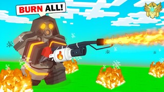 FLAMETHROWER is OP? in Roblox Bedwars..