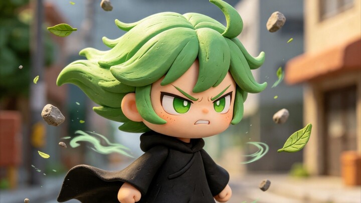 Tatsumaki marah (animasi AI)