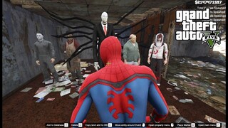GTA 5 Mod - Người Nhện Spider Man Truy Lùng Quái Vật Slenderman (Phần 1)