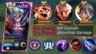 DYRROTH UNDERRATED TRUE DAMAGE LIFESTEAL BUILD! 100% META DESTROYER IN HIGH RANK